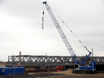 Baustelle Brücke Hafencity Universitär 2011