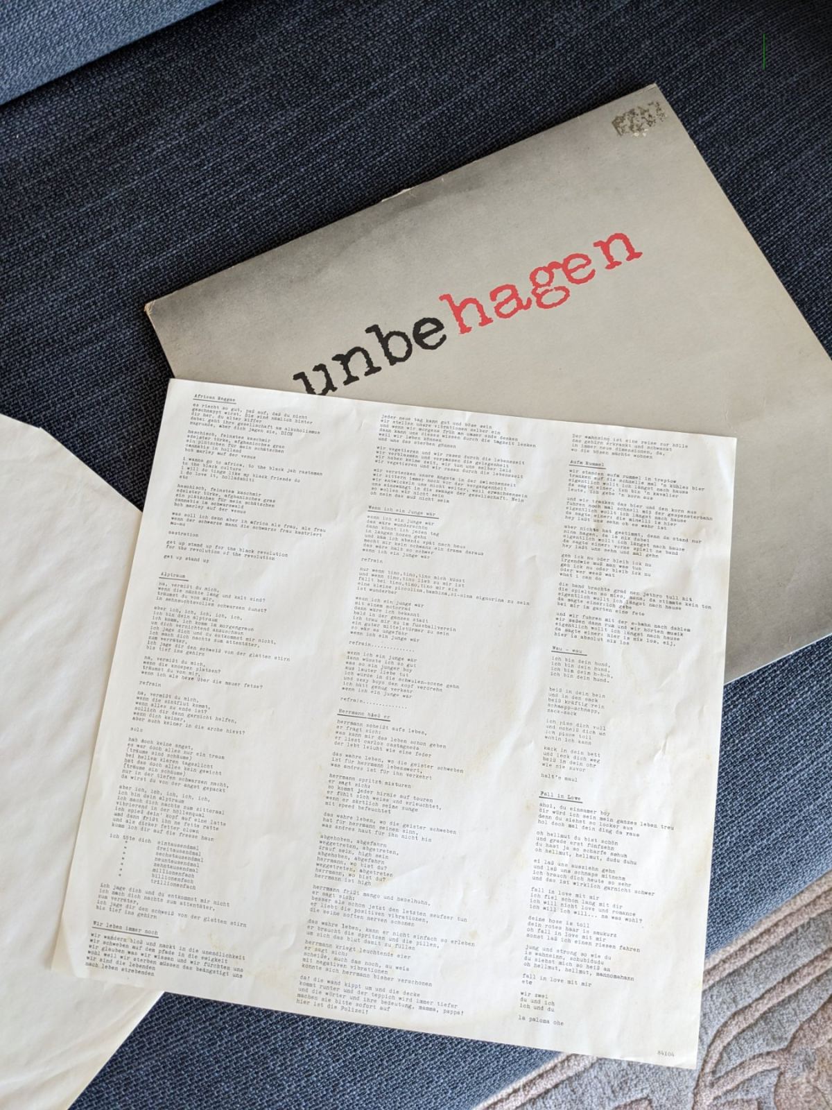 Nina Hagen Band (1979): unbehagen